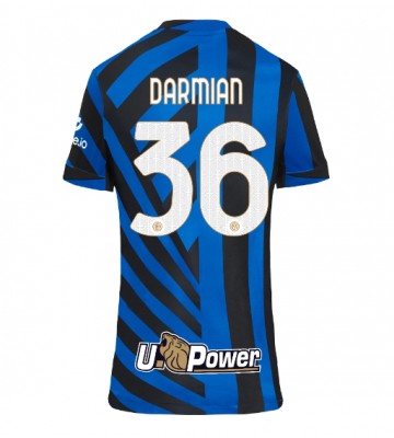 Inter Milan Matteo Darmian #36 Primera Equipación Mujer 2024-25 Manga Corta